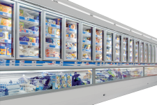 Combined refrigerated showcases